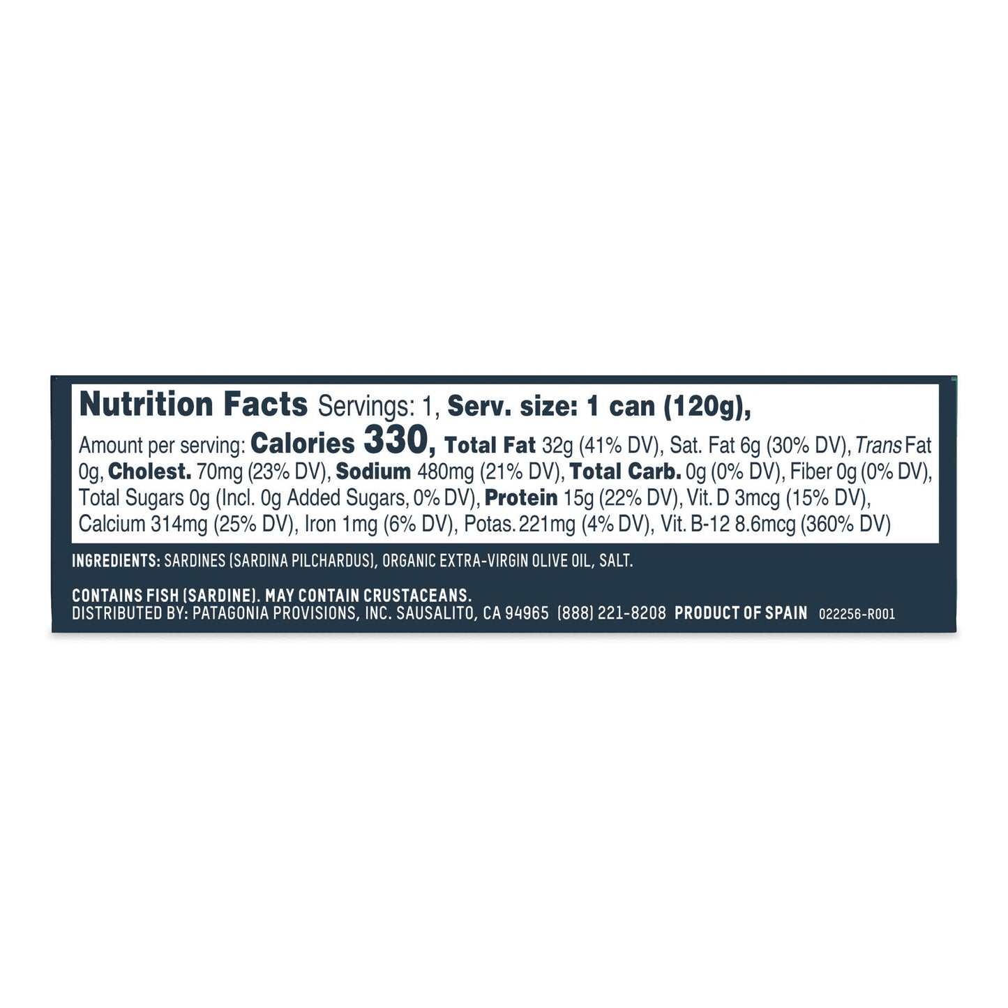 Patagonia Provisions Sardines in Extra-Virgin Olive Oil
