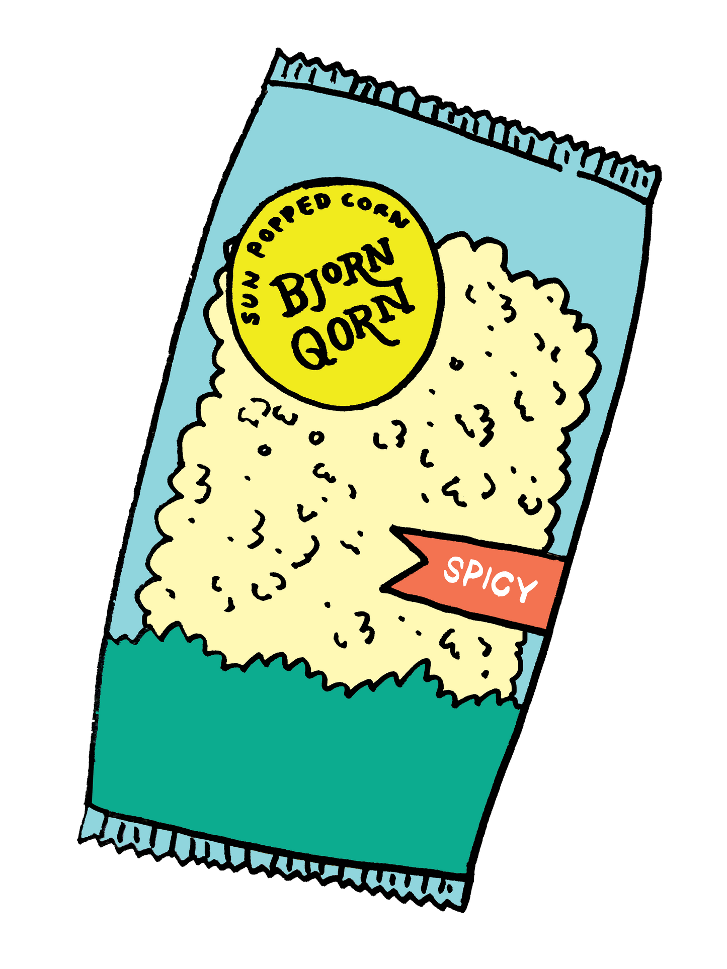 Bjorn Qorn "Spicy" Popcorn