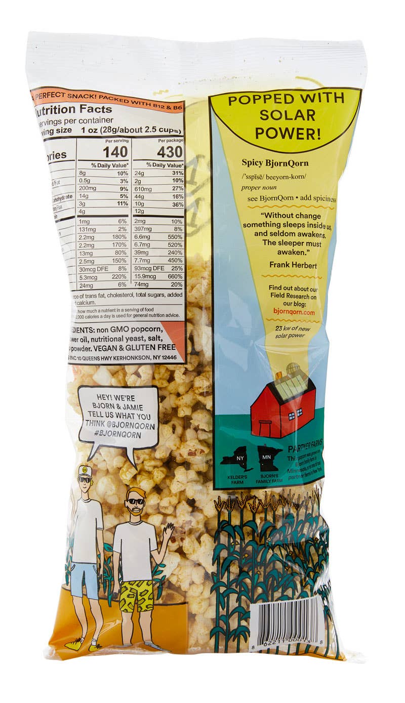 Bjorn Qorn "Spicy" Popcorn