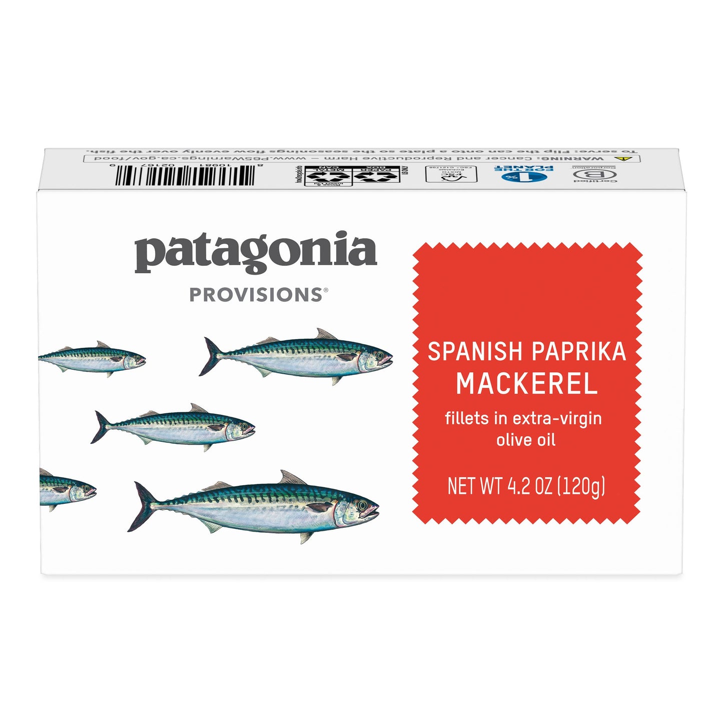 Patagonia Provisions Spanish Paprika Mackerel in Organic Olive Oil