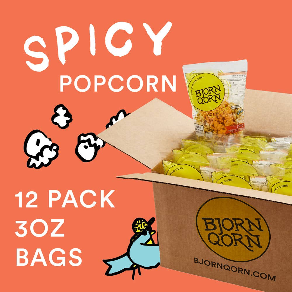 Bjorn Qorn "Spicy" Popcorn