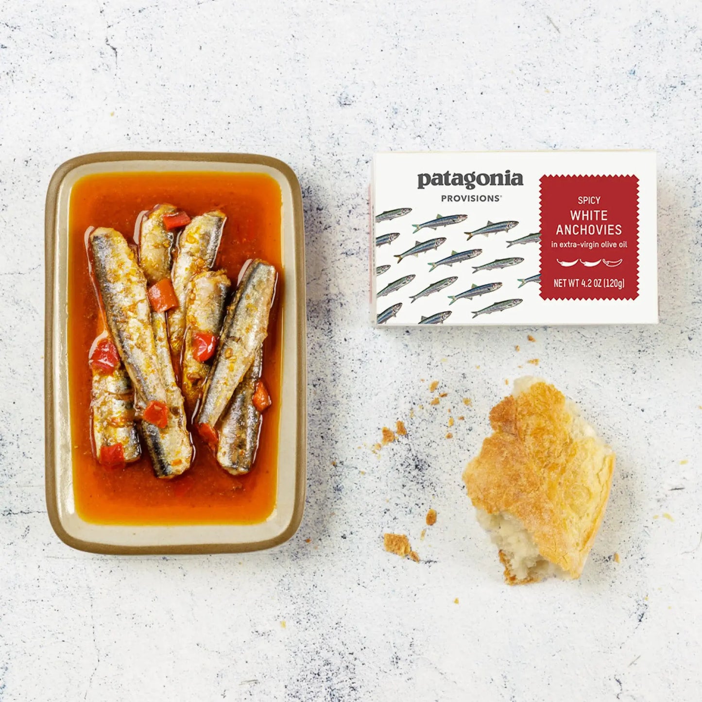 Patagonia Provisions Spicy White Anchovies in Extra-Virgin Olive Oil
