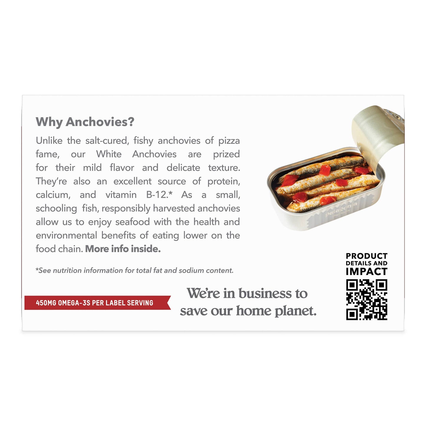 Patagonia Provisions Spicy White Anchovies in Extra-Virgin Olive Oil