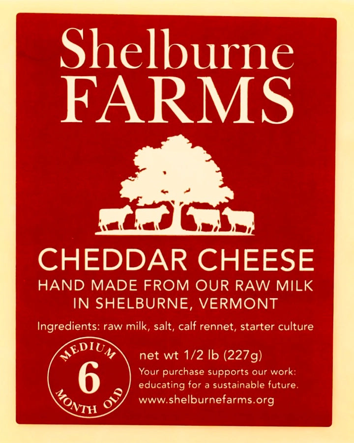Shelburne Farms  6 Month  Medium Cheddar Cheese  Shelburne, Vermont