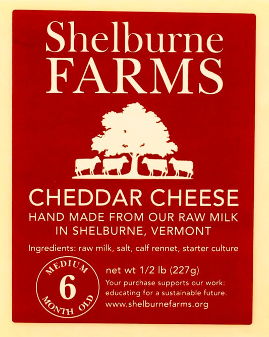 Shelburne Farms  6 Month  Medium Cheddar Cheese  Shelburne, Vermont