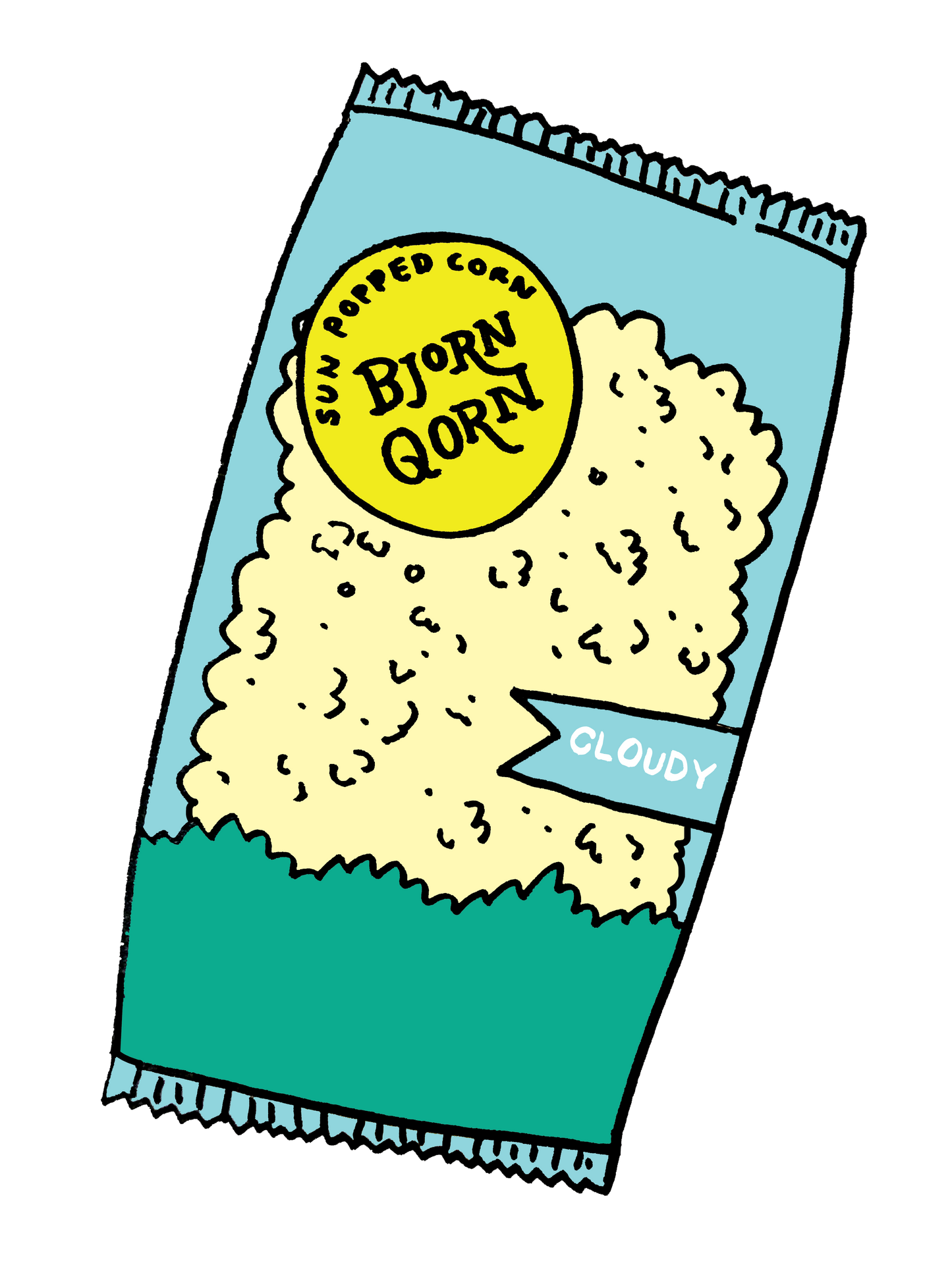 Bjorn Qorn  'Cloudy'  Popcorn