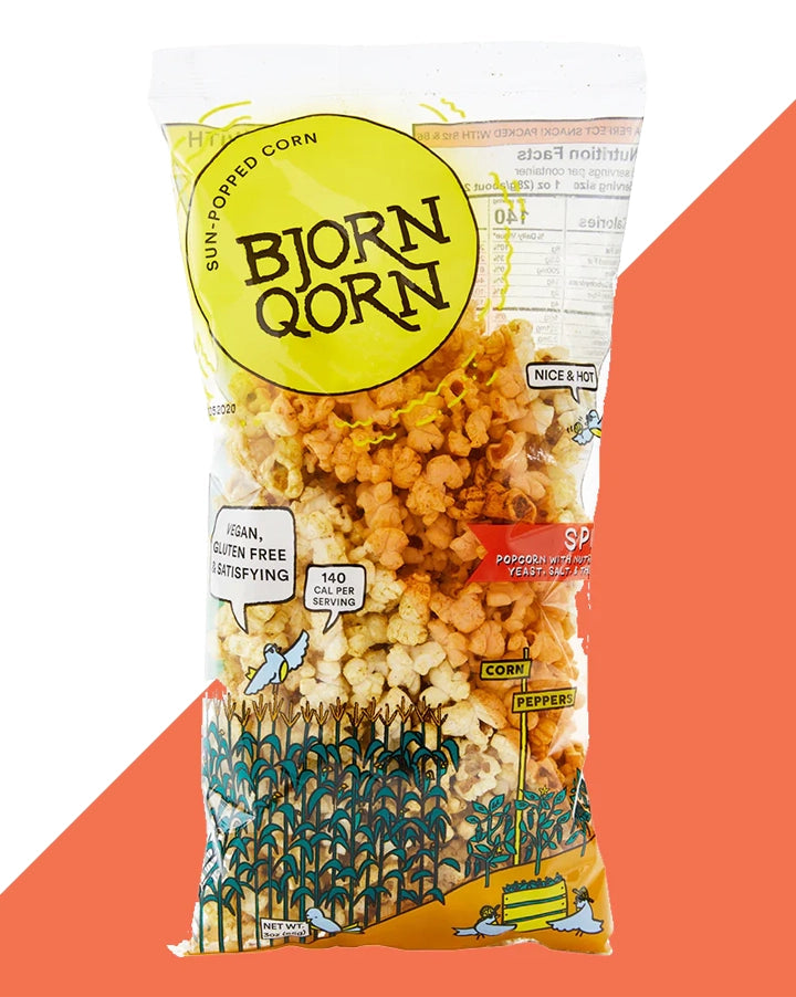 Bjorn Qorn  'Spicy'  Popcorn