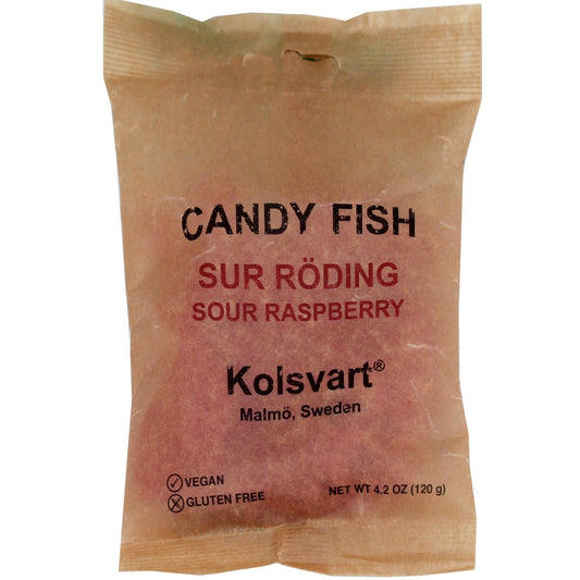 Kolsvart  Sour Raspberry  Swedish Fish