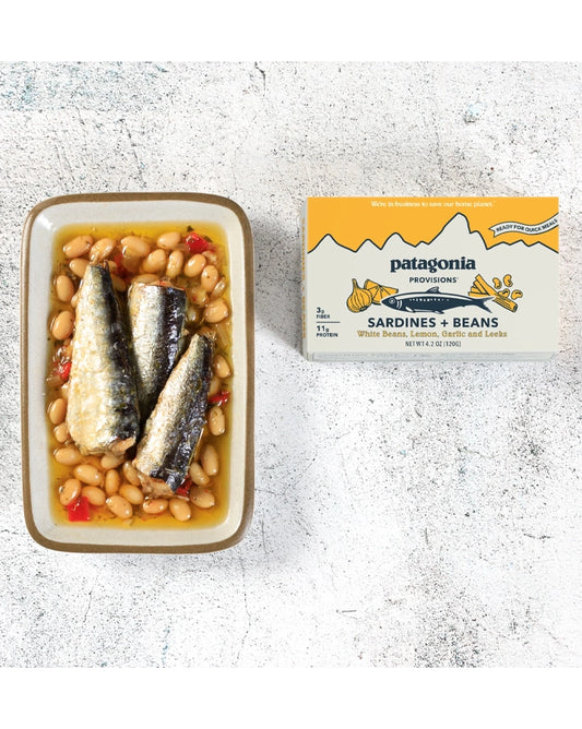 Patagonia Provisions  Sardines with White Beans, Lemon, Garlic, & Leeks