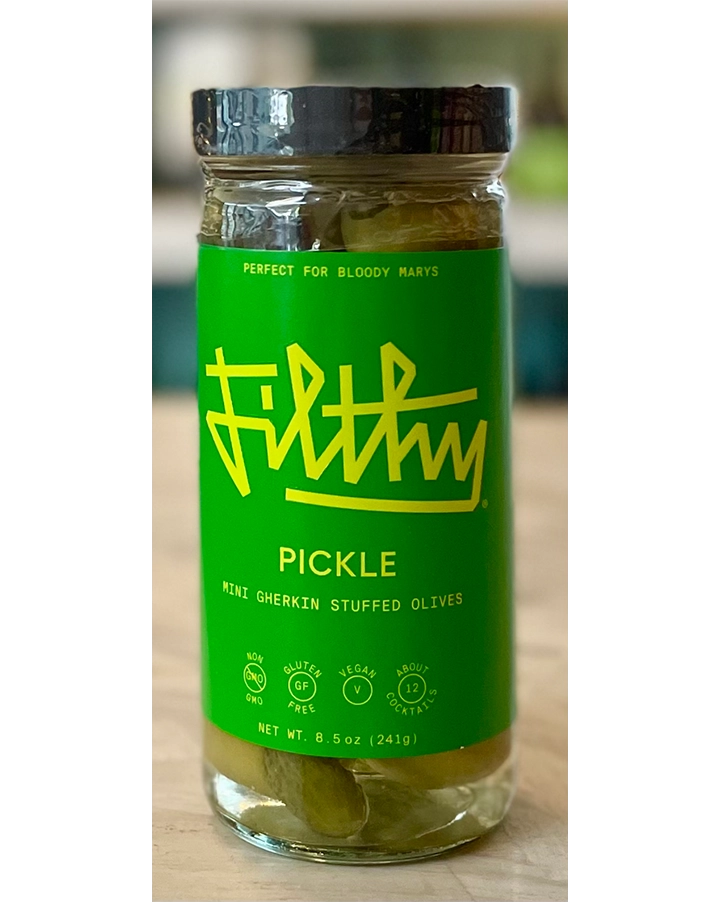 Filthy  "Pickle"  Mini Gherkin Stuffed Olives