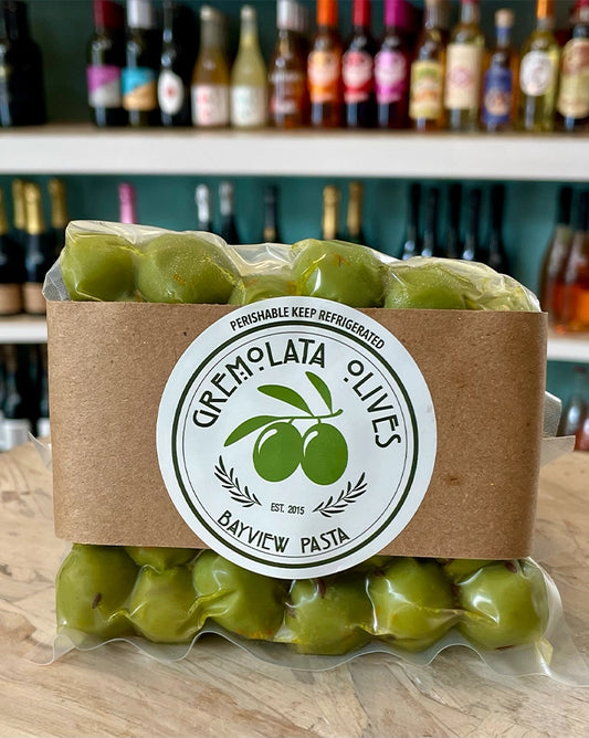 Bayview Pasta  'Gremolata'  Marinated Castelvetrano Olives
