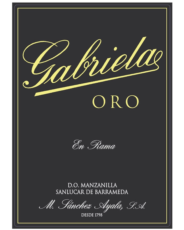 M. Sánchez Ayala  "Gabriela Oro"  Manzanilla En Rama  Jerez