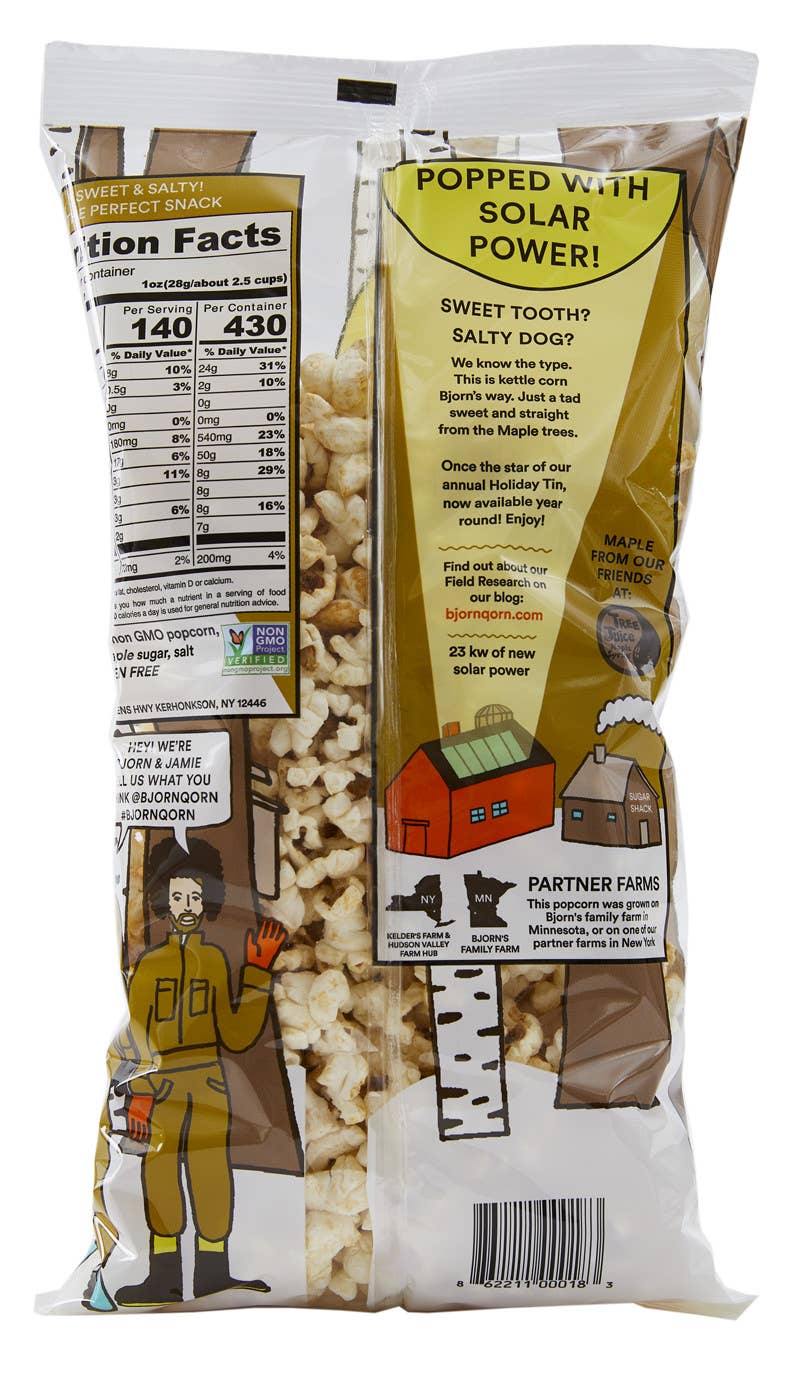Bjorn Qorn  "Maple"  Popcorn