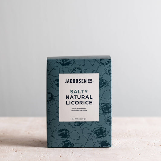 Jacobsen Co.  Salty Natural Licorice - Pure Sea Salt Licorice Candy