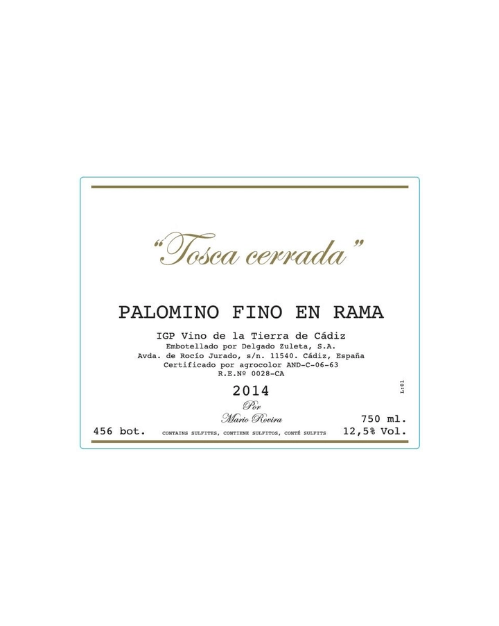 Tosca Cerrada  "Palomino Fino En Rama (Mosto)"  2021  Sanlúcar de Barrameda